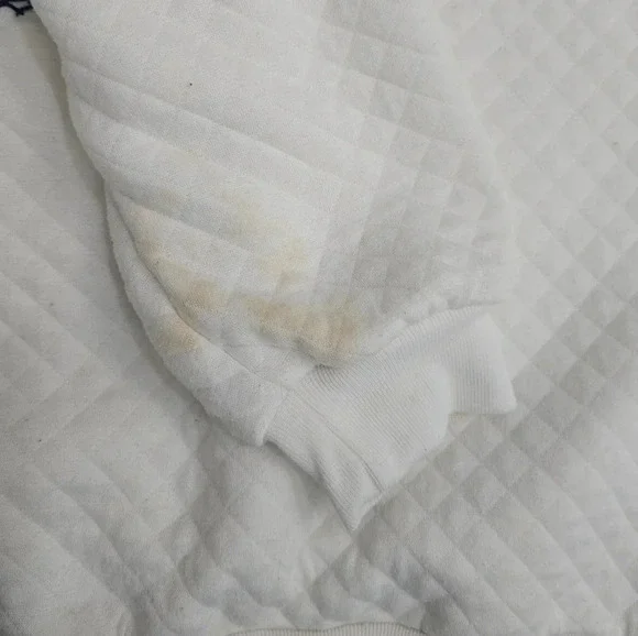 Vintage Jantzen Quilted Snowman Sweater Large White 80s Winter Holiday Pullover - Picture 6 of 9